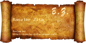 Baszler Zita névjegykártya
